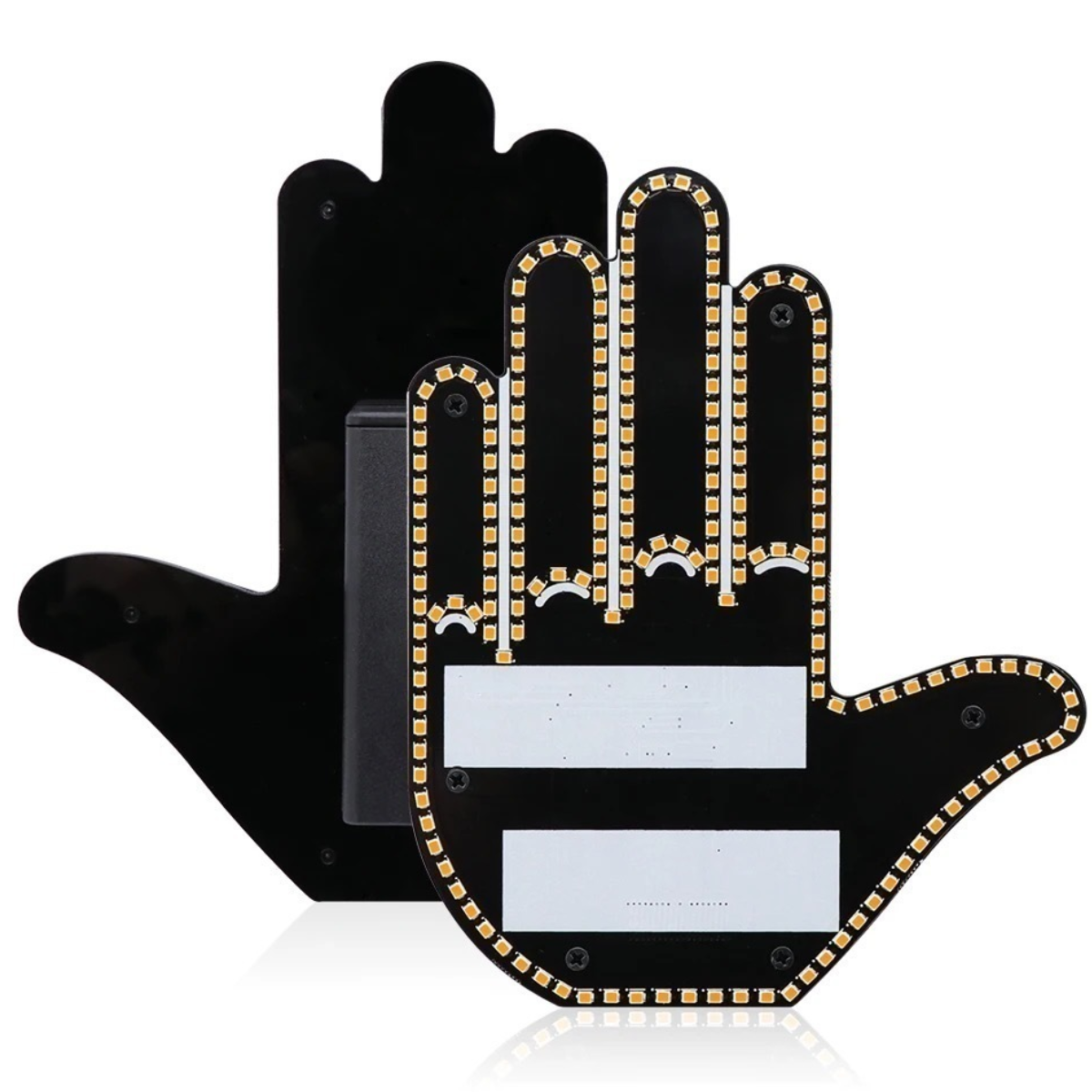 Semn LED Auto cu Telecomanda, 4 Gesturi Interactive, Alimentare cu Baterii, Fixare cu benzi velcro autoadezive