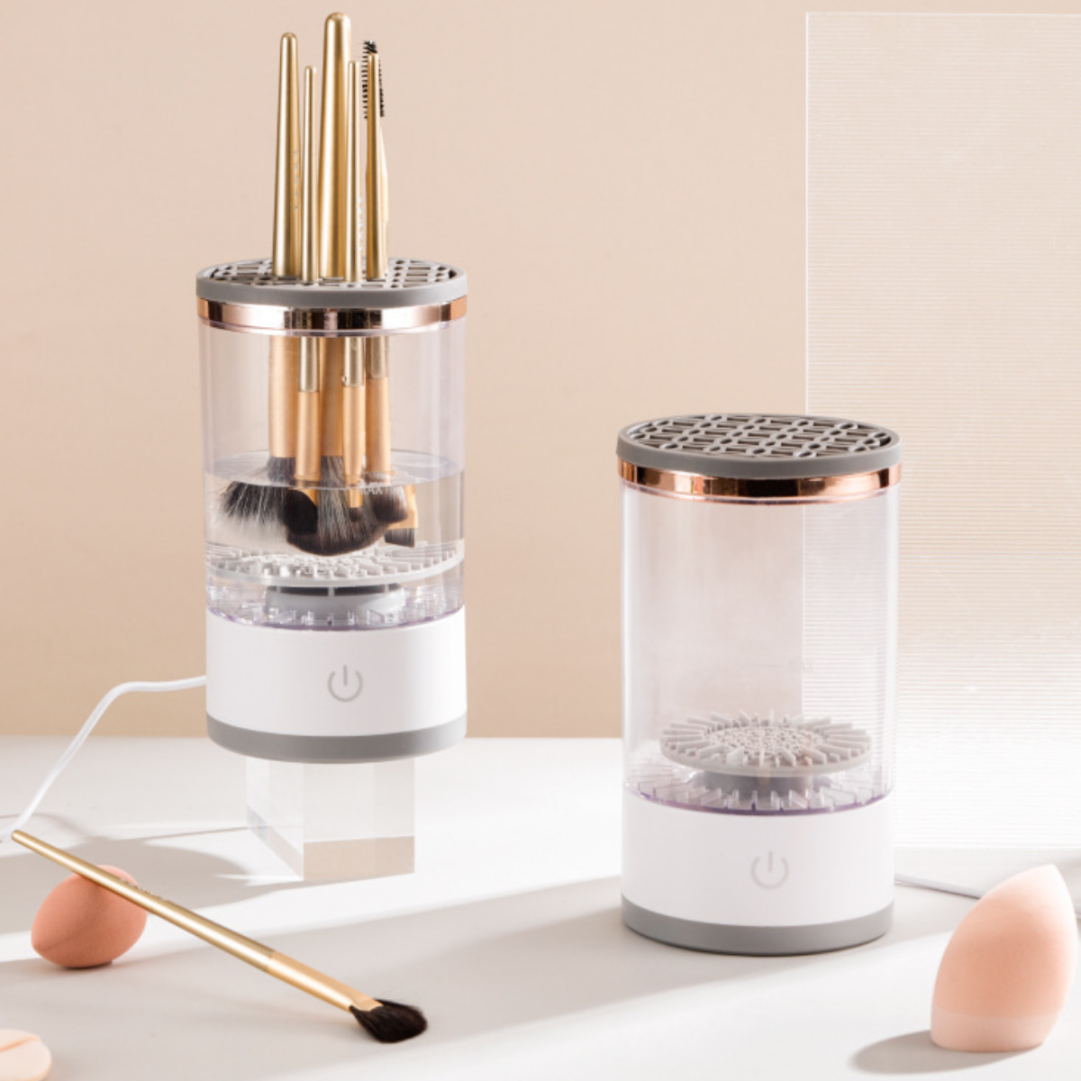 Aparat Electric Curatare Pensule Machiaj, Pad Silicon, Viteza 7000 RPM, Putere 8W, Alimentare USB, pentru toate tipurile de pensule