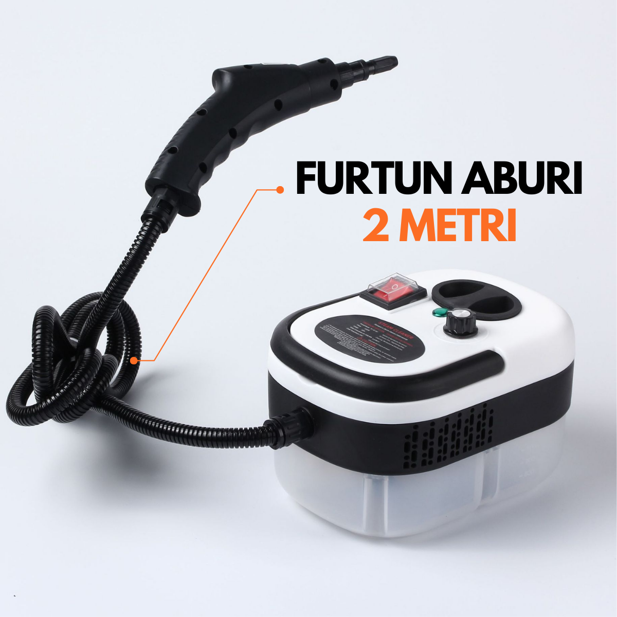 Aparat de Curatat cu Abur, Multisuprafete, Putere 2500W, 3 Bar, Rezervor 1200 ml, 6 Trepte, 14 Accesorii incluse