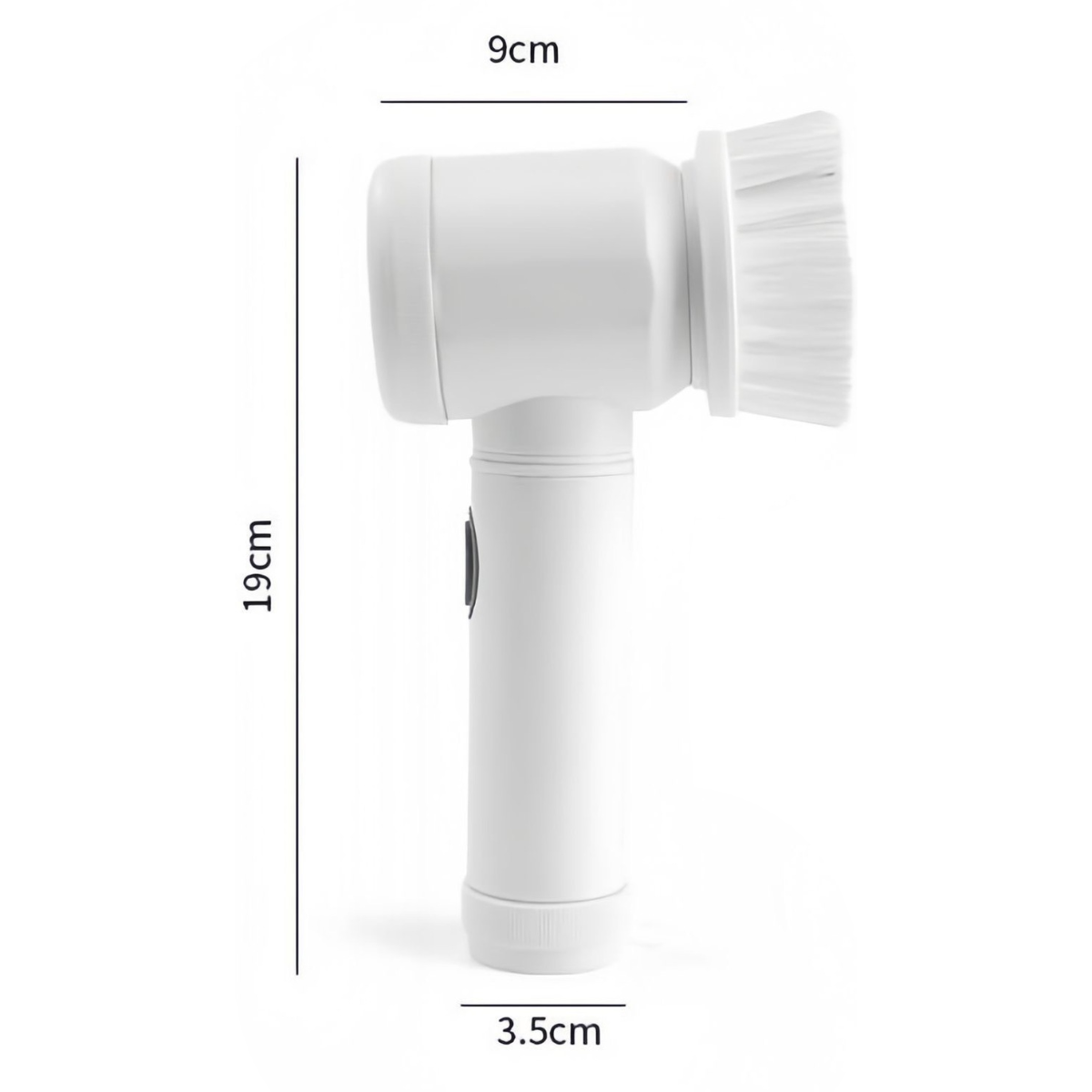 Perie Electrica Rotativa pentru curatare fara efort, 3 Capete Detasabile, Suport de perete, Fara fir, Rezistenta la apa