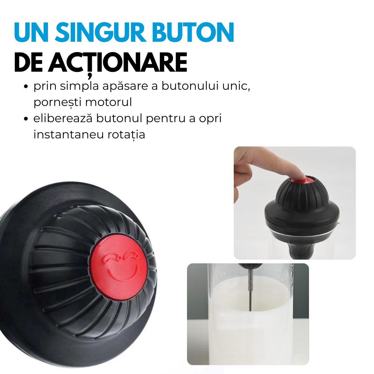 Aparat electric spumare lapte, Portabil, Sticla borosilicata, 450 ml, Alimentare cu baterii