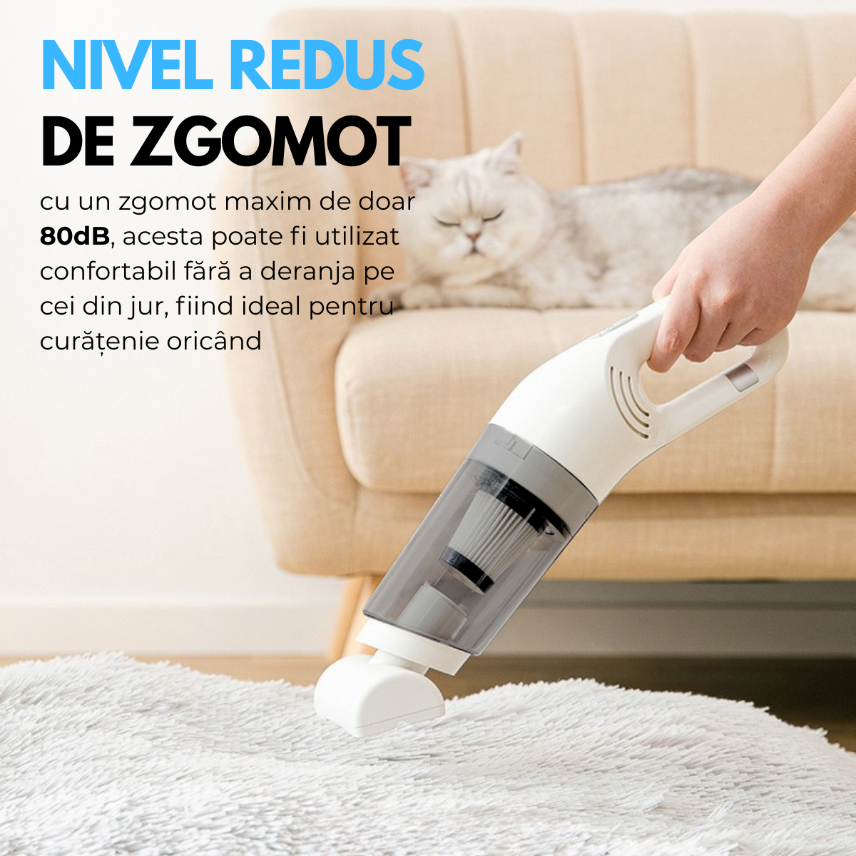 Aspirator fara fir 2-in-1, Vertical si de Mana, Acumulator 2000mAh, pentru Casa, Masina, Birou, 120W, Filtru HEPA, Accesorii Multifunctionale