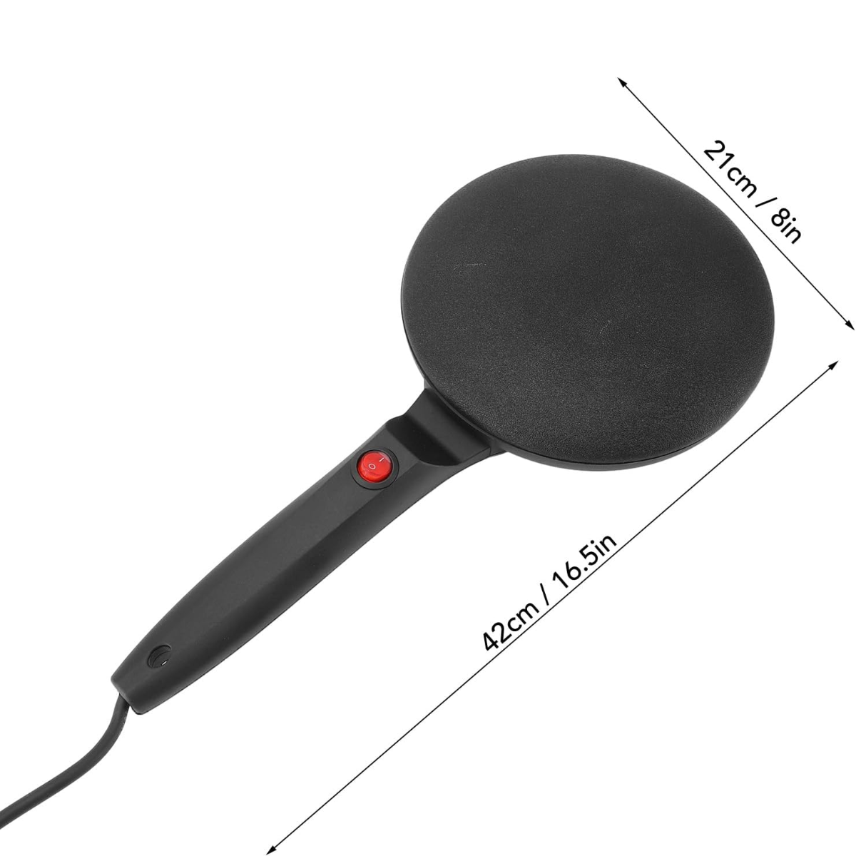 Tigaie Electrica pentru Clatite, Include Vas pentru Aluat si Mini Tel, 600W, Suprafata antiaderenta, Diametru 20cm