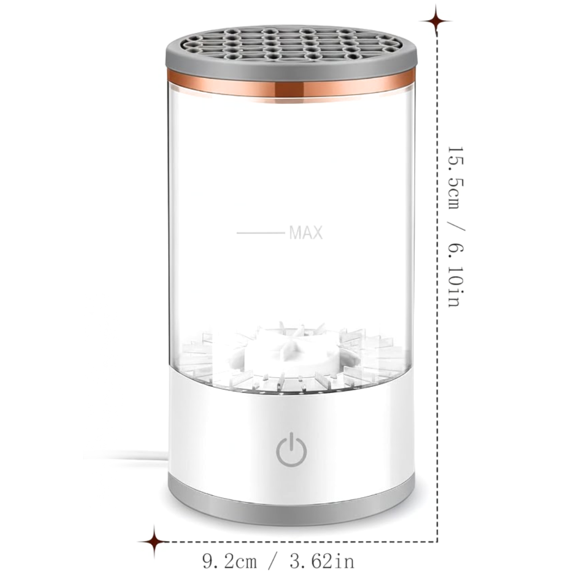 Aparat Electric Curatare Pensule Machiaj, Pad Silicon, Viteza 7000 RPM, Putere 8W, Alimentare USB, pentru toate tipurile de pensule