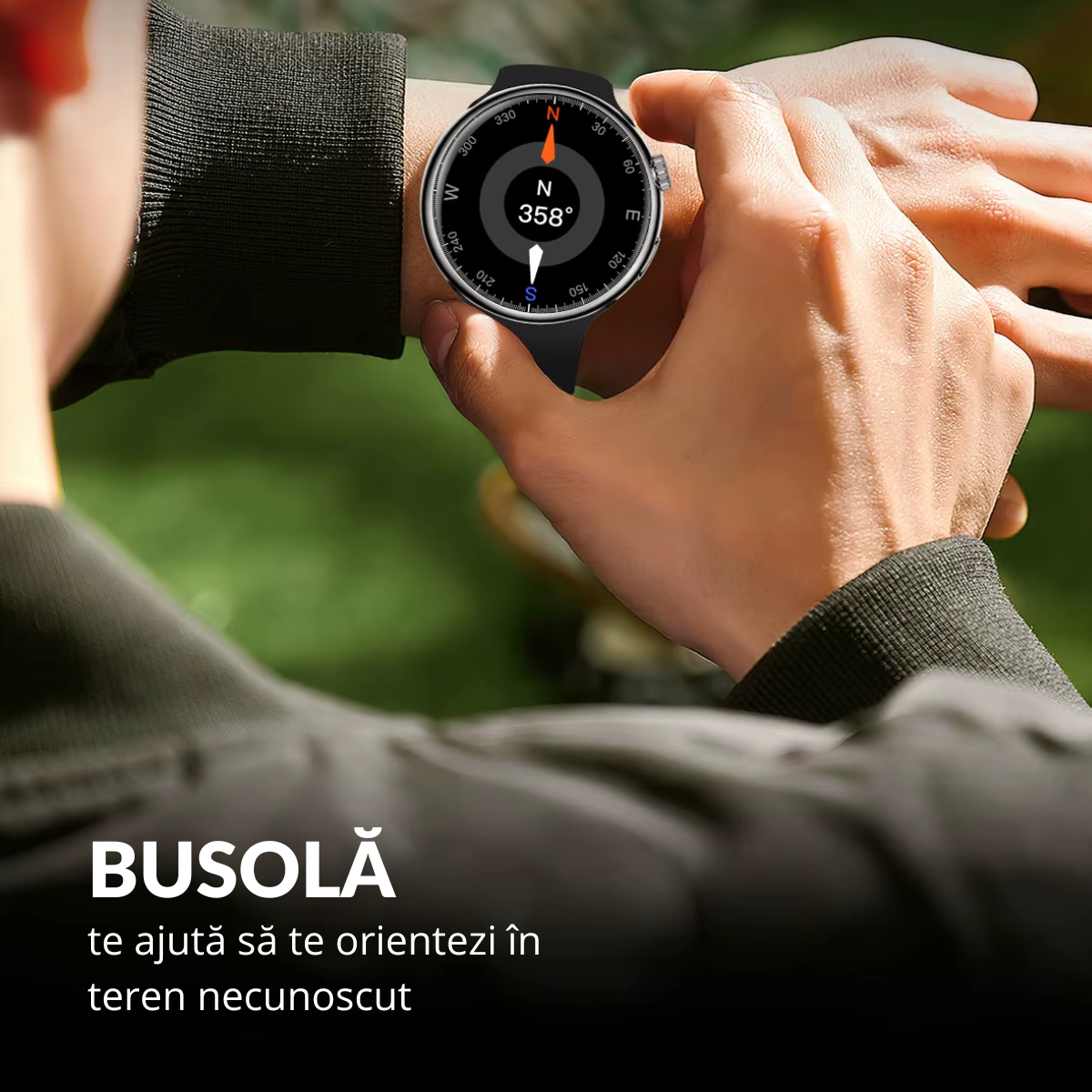 Ceas smartwatch de dama, Ecran Tactil LCD 1.46", Control prin Gesturi, Apel Bluetooth, Multi Sport, Monitorizare Sanatate, Alb