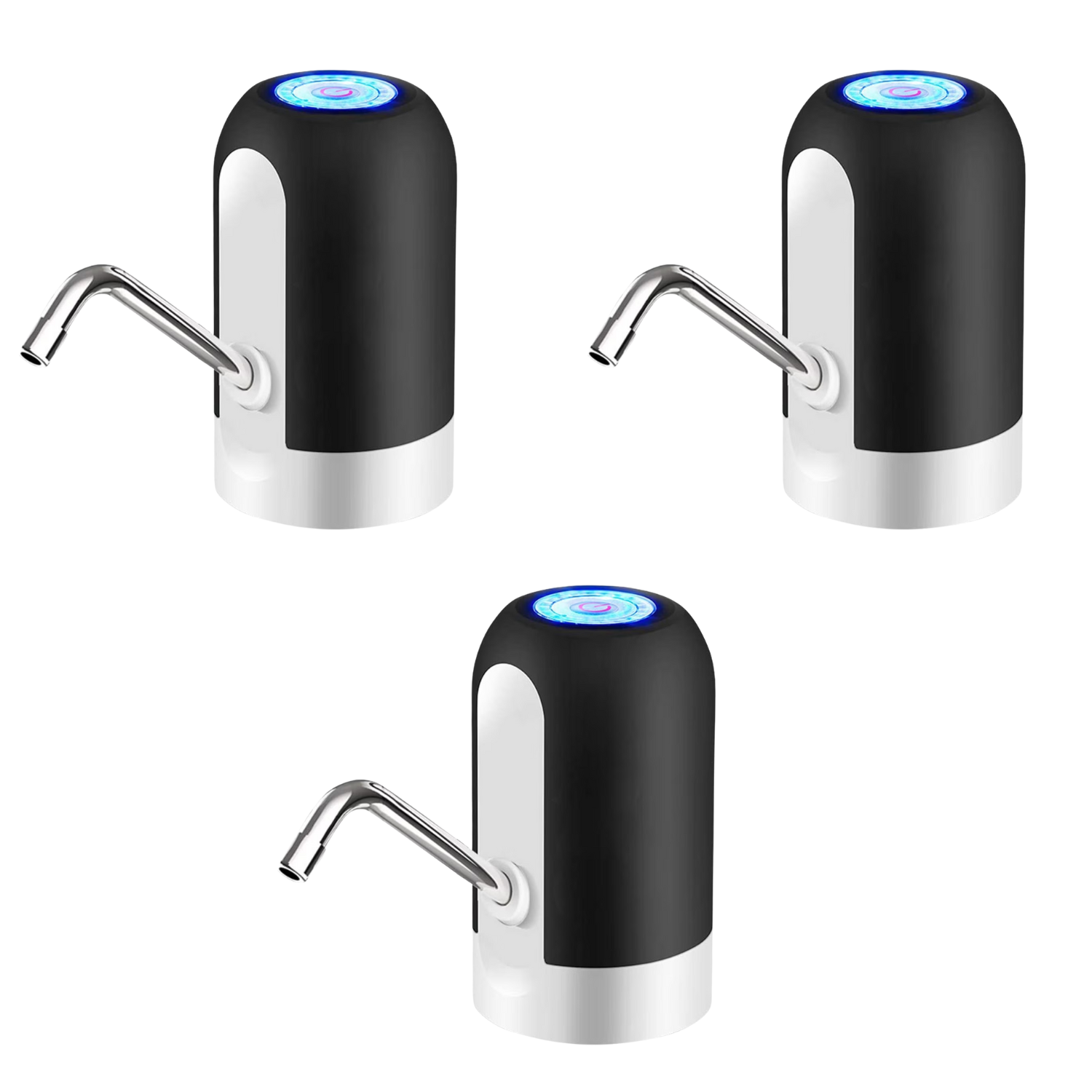 Pachet 2 + 1 Pompa de apa electrica, baterie reincarcabila, autonomie 30 de zile, fast charge, duza universala, sticle 5L - 20L