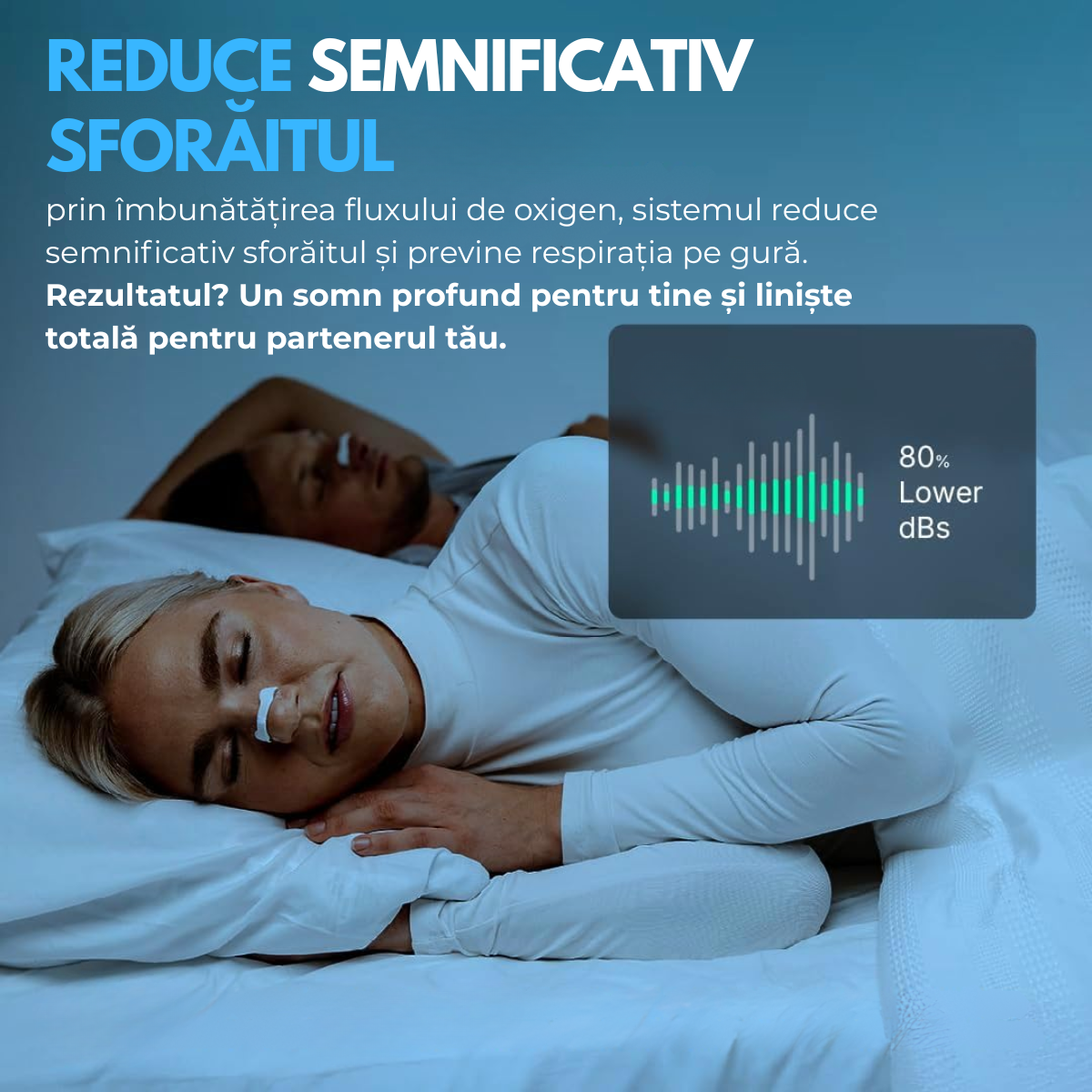 Set Benzi Nazale Magnetice, pentru Imbunatatirea Respiratiei, Somnului, Reducerea Sforaitului, 4 Marimi Diferite, 30 Plasturi, Aplicator