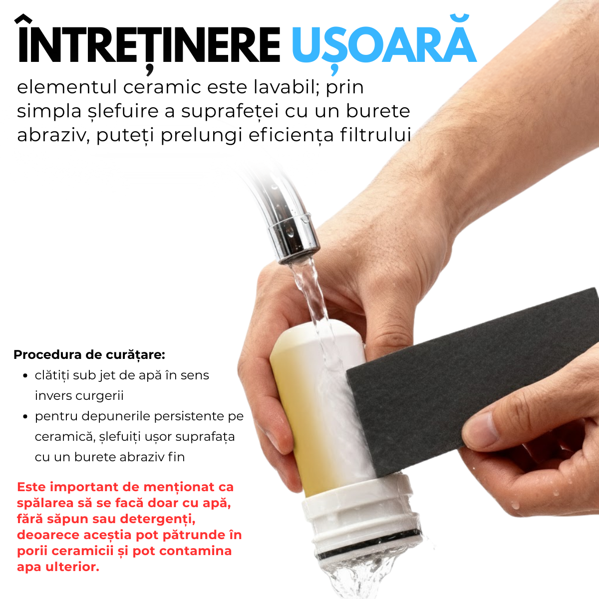 Filtru de Rezerva Purificator Apa, Precizie filtrare 0.1 μm