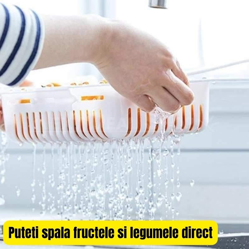 Pachet 1 + 1 Organizator Frigider Extensibil, Alb