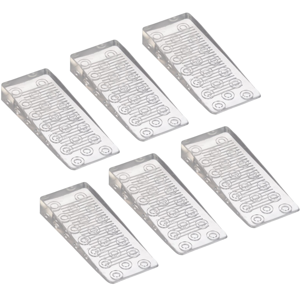 Set 6 x opritor usa din silicon, transparent, 9.5 x 1.5 x 4 cm