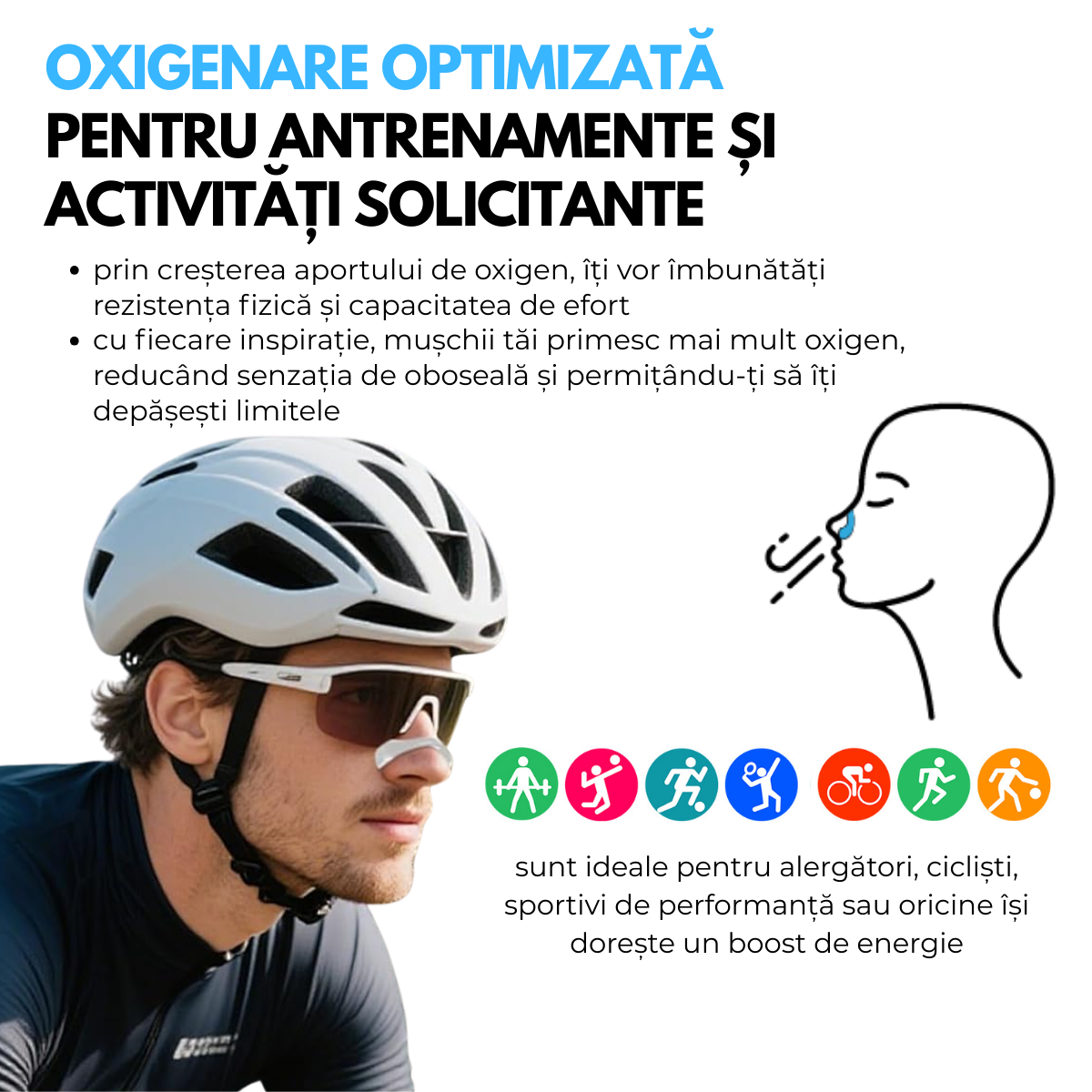 Set Benzi Nazale Magnetice, pentru Imbunatatirea Respiratiei, Somnului, Reducerea Sforaitului, 4 Marimi Diferite, 30 Plasturi, Aplicator