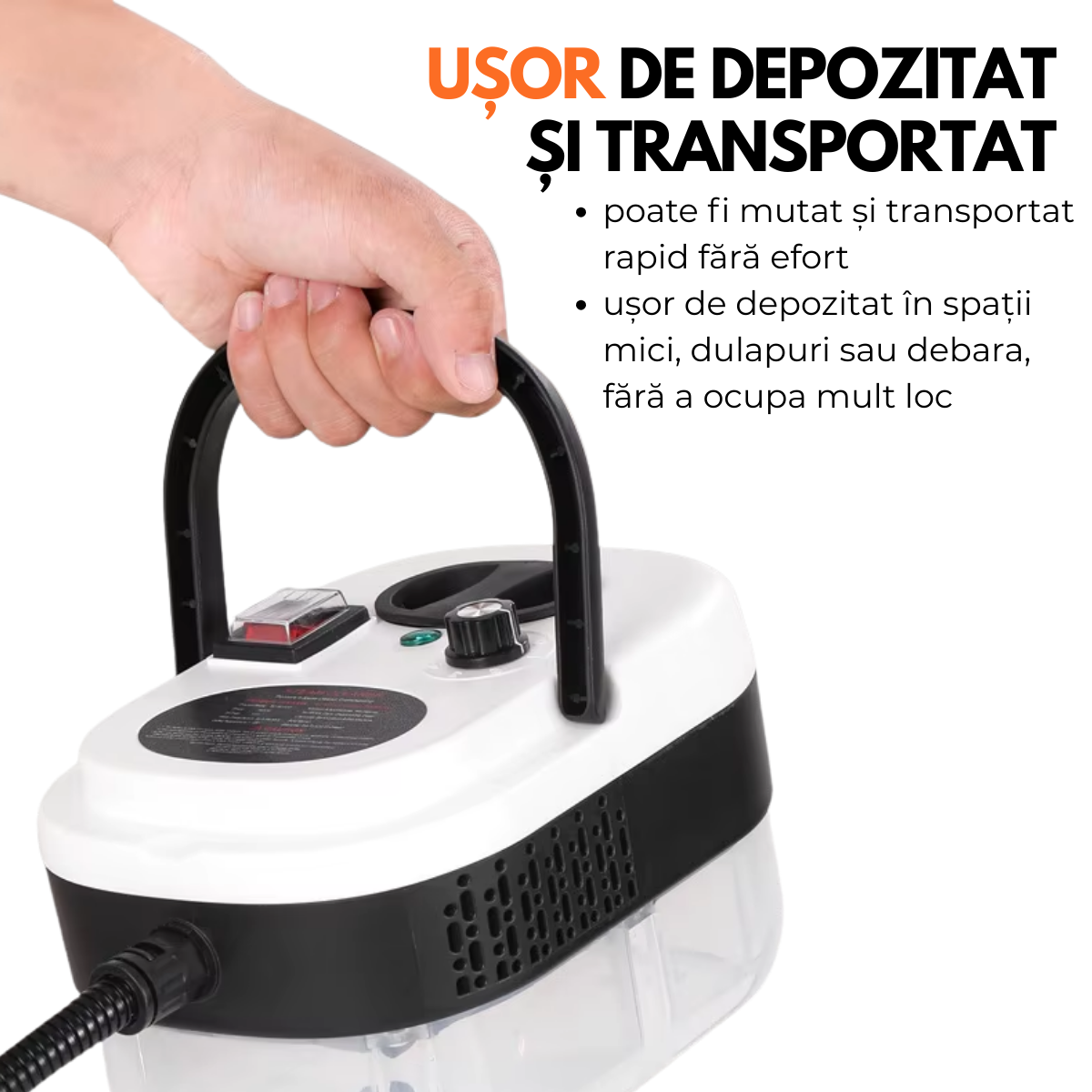 Aparat de Curatat cu Abur, Multisuprafete, Putere 2500W, 3 Bar, Rezervor 1200 ml, 6 Trepte, 14 Accesorii incluse