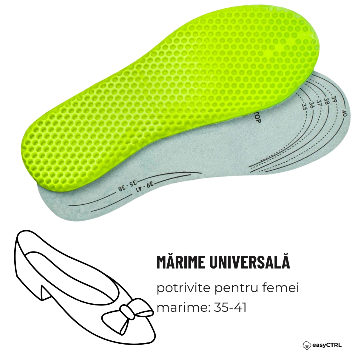 Set 2 Branturi ortopedice din gel, marime ajustabila 35-41, pentru femei, uz zilnic