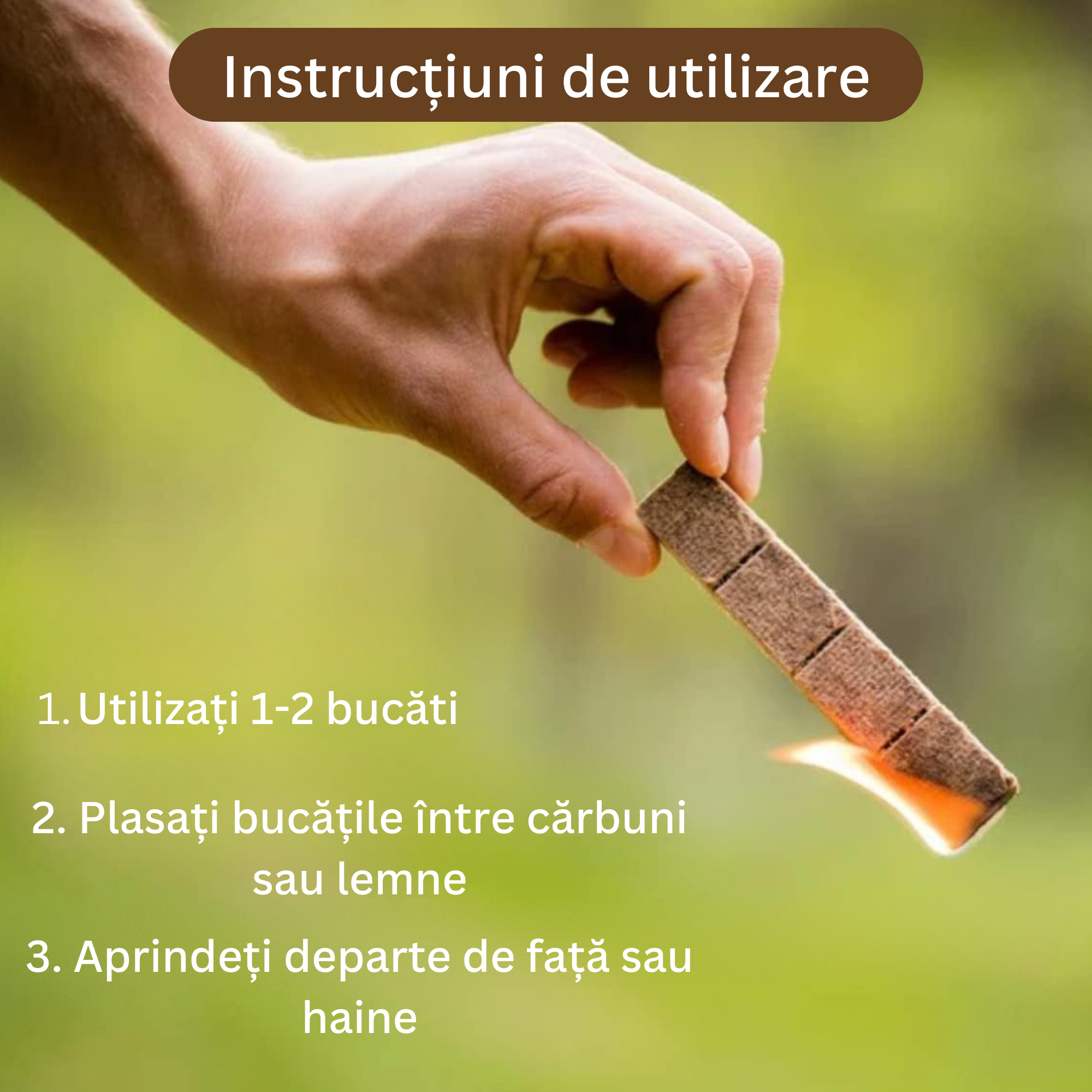 Set 32 de cuburi pentru aprins focul, Ideal pentru gratar, focuri pe baza de lemne, carbuni,Timp de ardere 10 minute/cub, Aprindere imediata, Fara miros