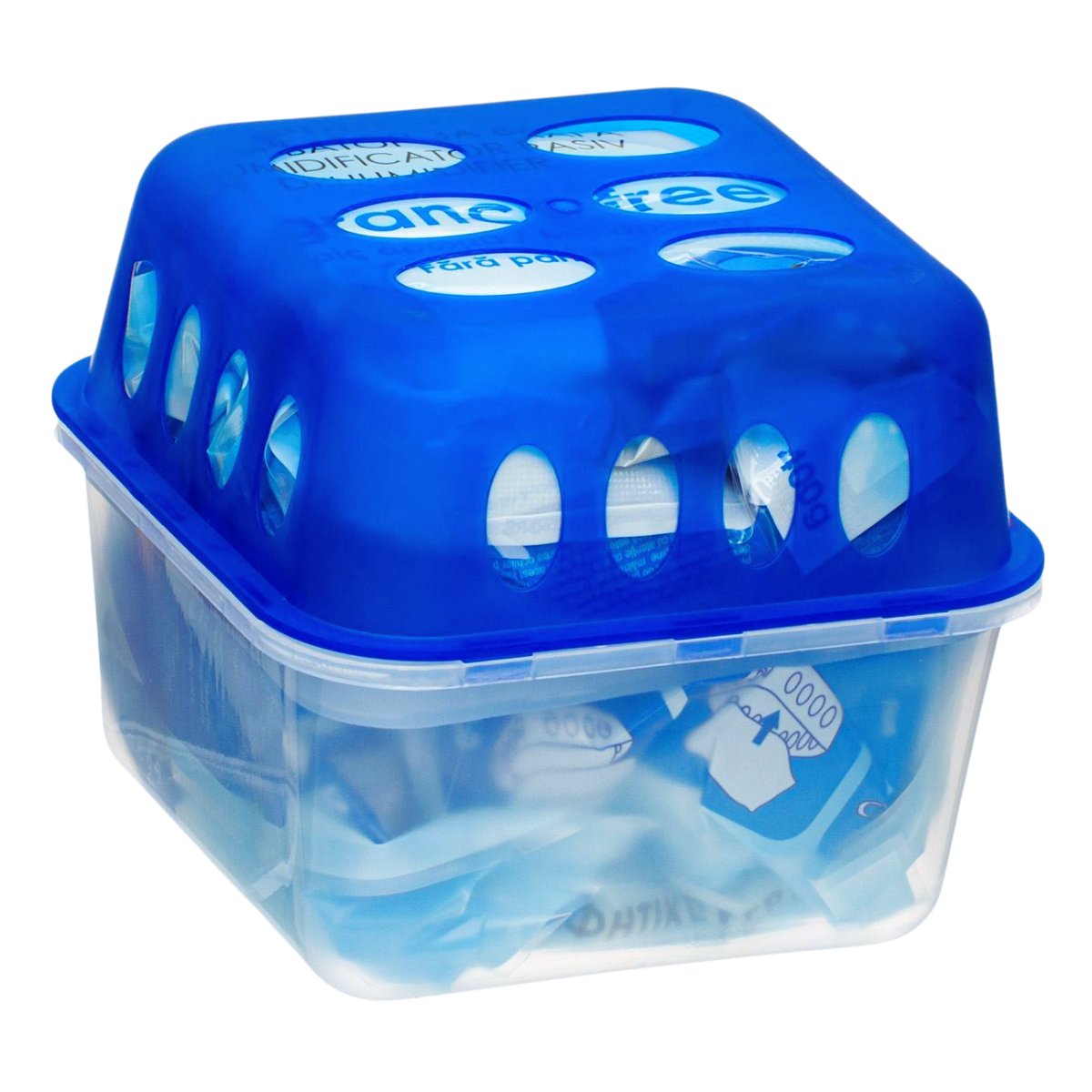 Set dezumidificator container cu 2 rezerve, Fara miros, 400 g, Pentru incaperi pana la 35m²