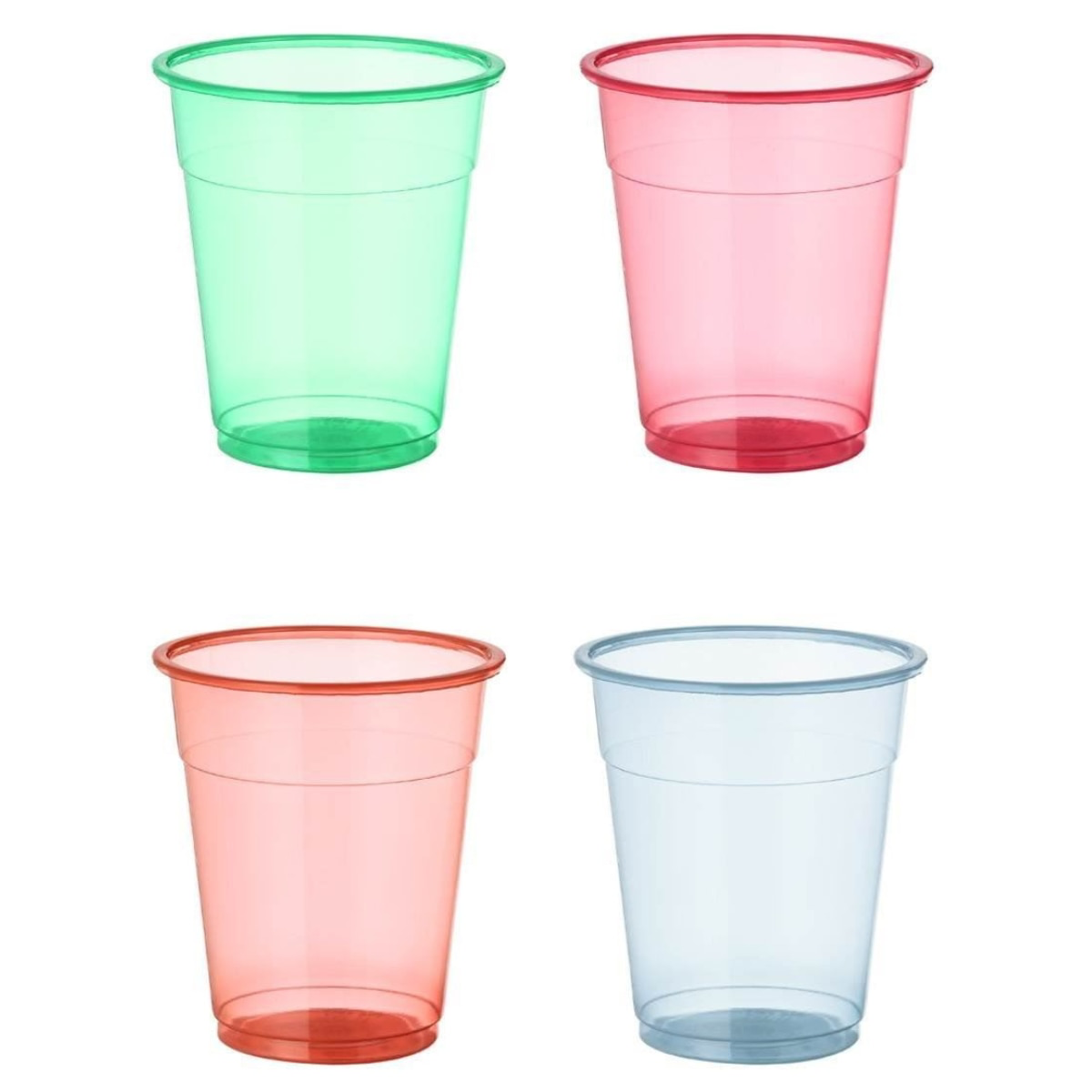 Set 45 pahare din plastic mari, 480ml, multicolor