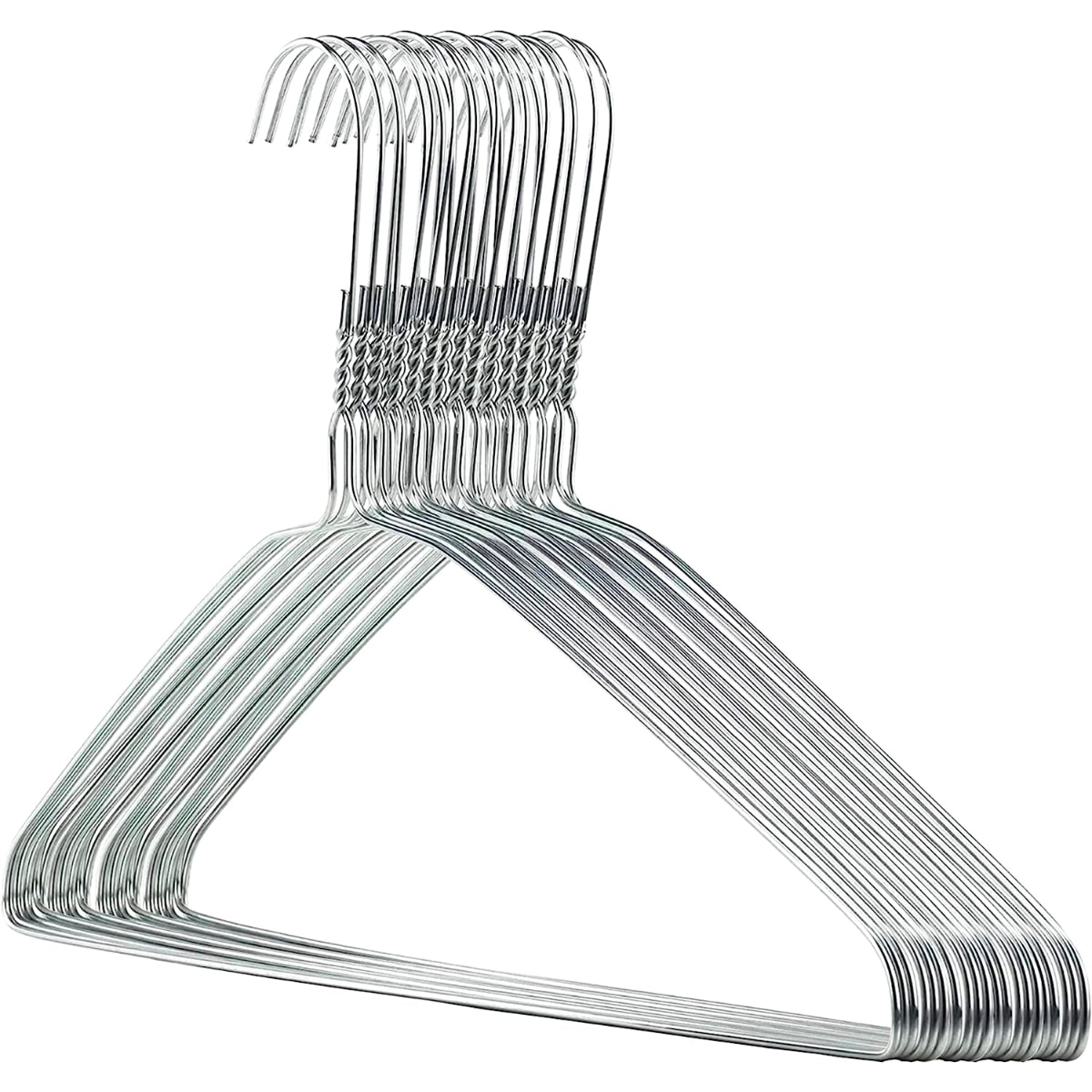 Set 50 umerase metalice pentru haine, 41 x 20 cm