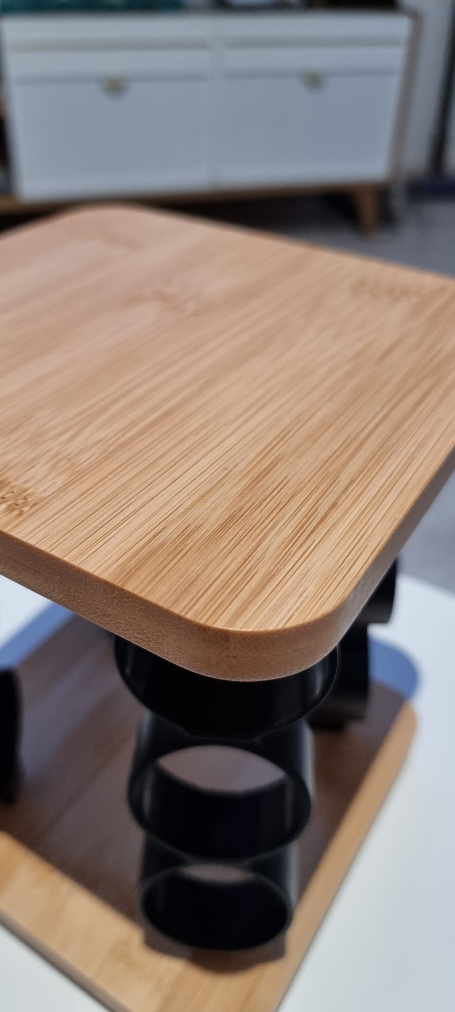 Set recipiente pentru condimente, Rotativ, 12 piese, Bambus