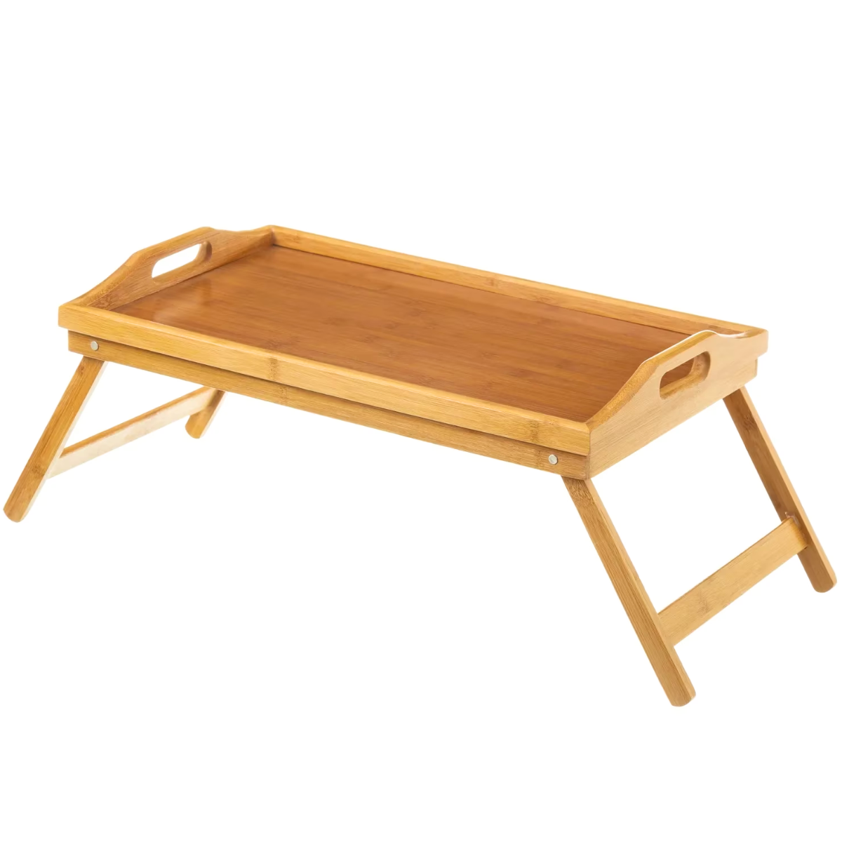 Masuta pliabila pentru servire mic dejun in pat, Bambus, 50 x 30 x 22 cm