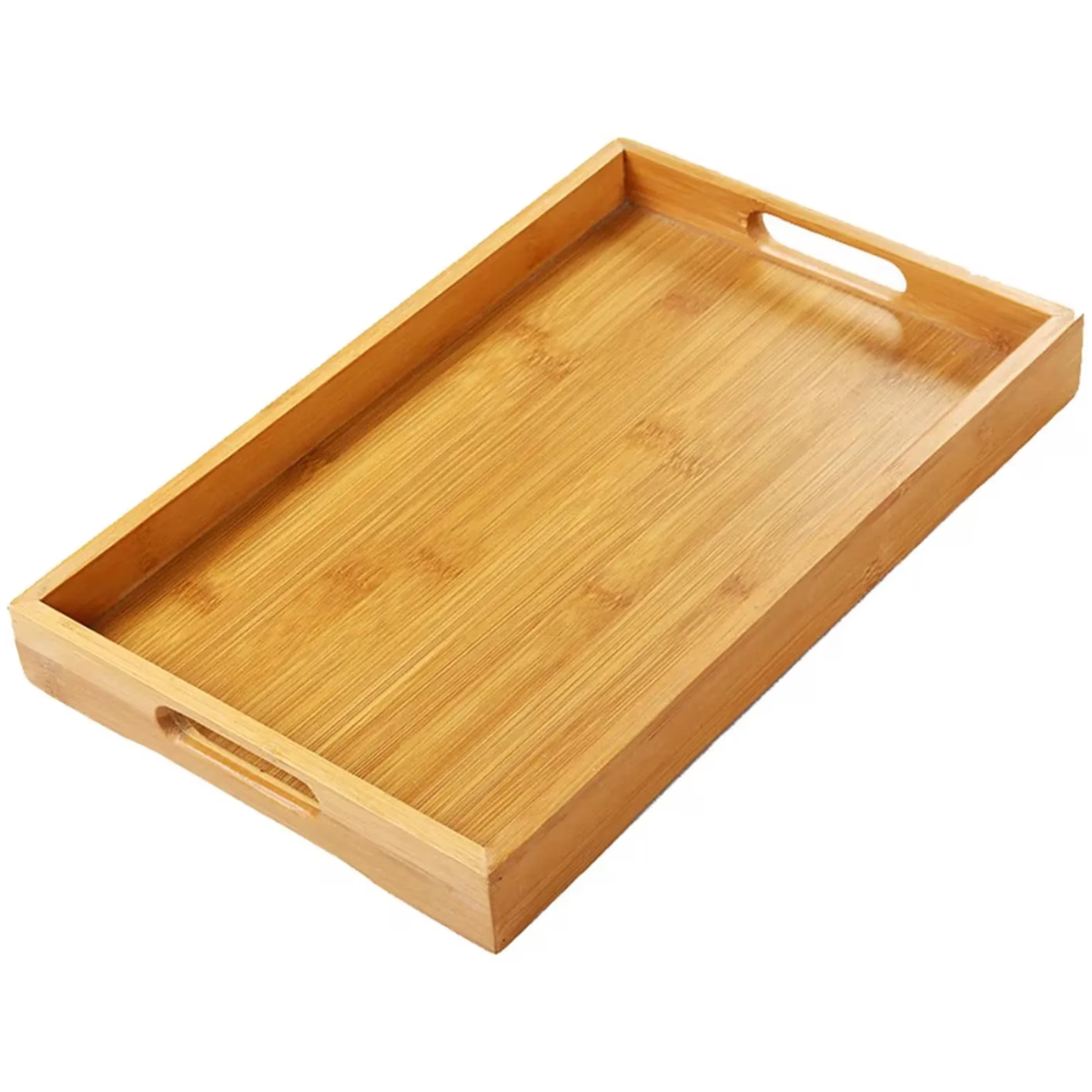 Tava de servire din bambus, Natur, 38 x 25 x 4 cm, easyCTRL®