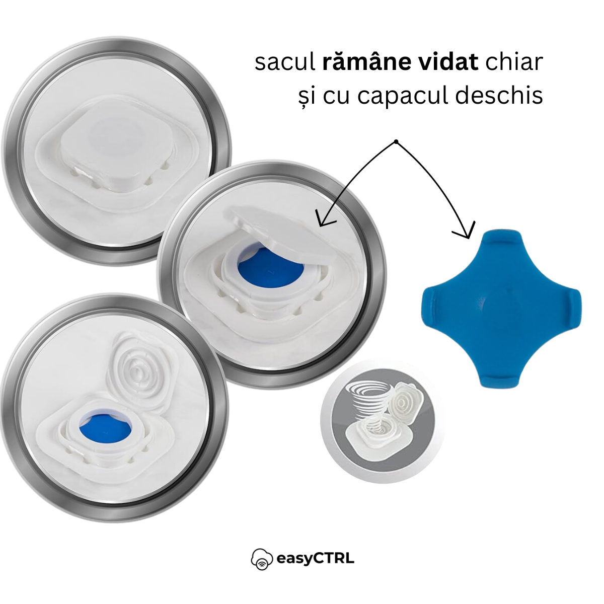 Set 3 saci de vidat haine, pilote, perne si paturi, reutilizabili, 70x100cm, 90x130cm, 100x100cm