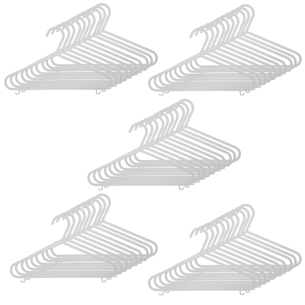 Set 50 Umerase din Plastic pentru haine copii, Gri, 28.5 x 18 cm, easyCTRL®